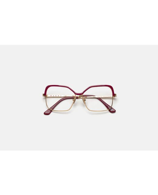 MARNI Unila Valley Optical Burgundy Gold E8S